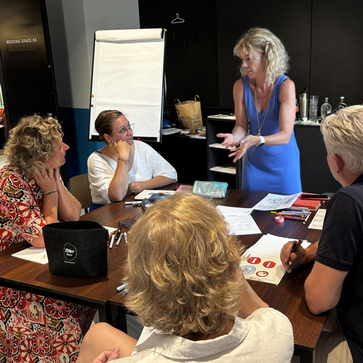 A photo of Axelle training during the Florence retreat